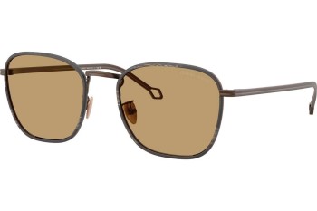 Okulary przeciwsłoneczne Giorgio Armani AR6164J 300673 Kwadratowe Brązowe