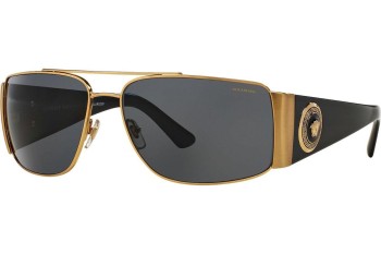 Okulary przeciwsłoneczne Versace VE2163 100281 Polarized Prostokątne Złote