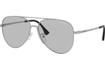 Okulary przeciwsłoneczne Emporio Armani EA2149D 304587 Pilotki (Aviator) Srebrne