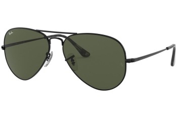 Okulary przeciwsłoneczne Ray-Ban Aviator Metal II RB3689 914831 Pilotki (Aviator) Czarne