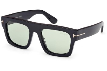 Okulary przeciwsłoneczne Tom Ford Fausto FT0711 01N Flat Top Czarne