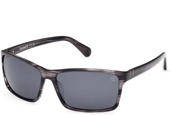 Okulary przeciwsłoneczne Timberland TB00032 01R Polarized Kwadratowe Szare