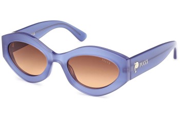 Okulary przeciwsłoneczne Emilio Pucci EP0227 90F Owalne Niebieskie