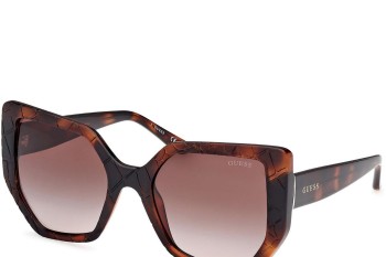 Okulary przeciwsłoneczne Guess GU00153 52F Kocie oczy Havana