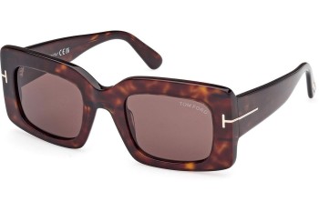 Okulary przeciwsłoneczne Tom Ford Brigitta FT1188 52E Prostokątne Havana