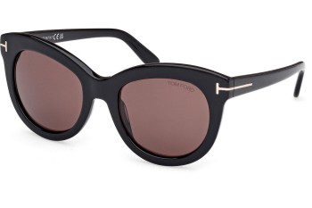 Okulary przeciwsłoneczne Tom Ford Odette FT1189 01E Kocie oczy Czarne