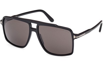 Okulary przeciwsłoneczne Tom Ford Kemp FT1177 01A Kwadratowe Czarne