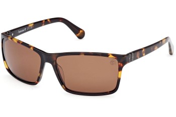 Okulary przeciwsłoneczne Timberland TB00032 52H Polarized Kwadratowe Havana