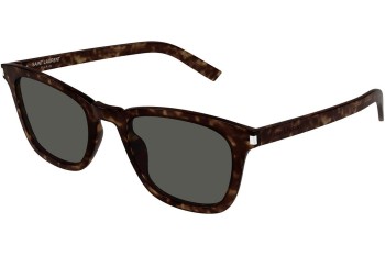 Okulary przeciwsłoneczne Saint Laurent SL716SLIM 002 Kwadratowe Havana