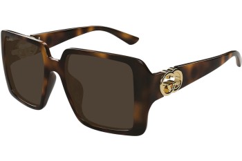 Okulary przeciwsłoneczne Gucci GG1692S 002 Kwadratowe Havana