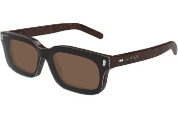 Okulary przeciwsłoneczne Gucci GG1711S 003 Kwadratowe Brązowe