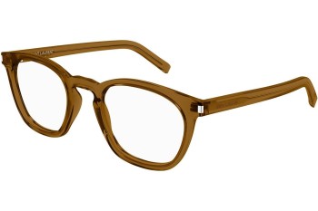 Okulary korekcyjne Saint Laurent SL28OPT 008 Okrągłe Brązowe