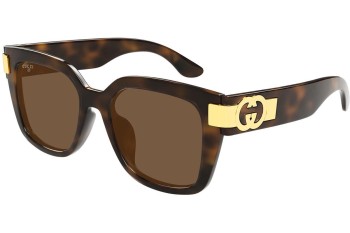 Okulary przeciwsłoneczne Gucci GG1690SK 002 Kwadratowe Havana