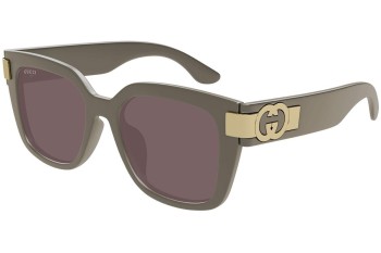 Okulary przeciwsłoneczne Gucci GG1690SK 003 Kwadratowe Brązowe