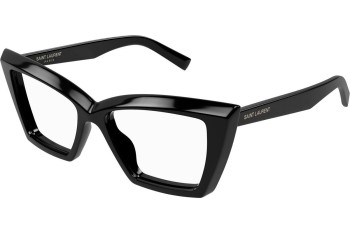 Okulary korekcyjne Saint Laurent SL657OPT 001 Kocie oczy Czarne