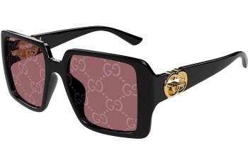 Okulary przeciwsłoneczne Gucci GG1692S 006 Kwadratowe Czarne