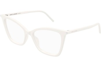 Okulary korekcyjne Saint Laurent SL386 014 Kocie oczy Białe