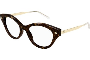 Okulary korekcyjne Alexander McQueen AM0485O 002 Kocie oczy Havana