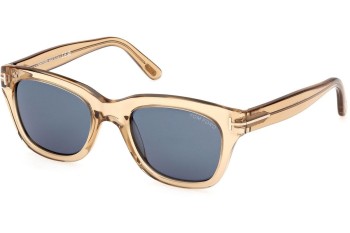 Okulary przeciwsłoneczne Tom Ford Snowdon FT0237 45V Kwadratowe Brązowe