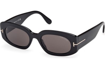 Okulary przeciwsłoneczne Tom Ford Cielle FT1187 01A Owalne Czarne