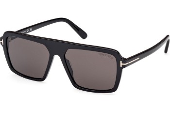 Okulary przeciwsłoneczne Tom Ford Vincent FT1176 01A Kwadratowe Czarne