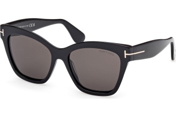 Okulary przeciwsłoneczne Tom Ford Elvira FT1217 01A Kocie oczy Czarne