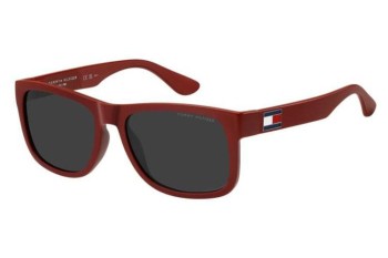 Okulary przeciwsłoneczne Tommy Hilfiger TH1556/N/S 0Z3/IR Kwadratowe Czerwone