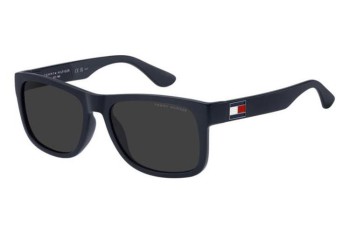 Okulary przeciwsłoneczne Tommy Hilfiger TH1556/N/S FLL/IR Kwadratowe Niebieskie