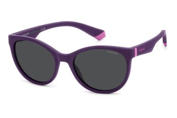 Okulary przeciwsłoneczne Polaroid Junior PLD8065/S B3V/M9 Polarized Kocie oczy Fioletowe