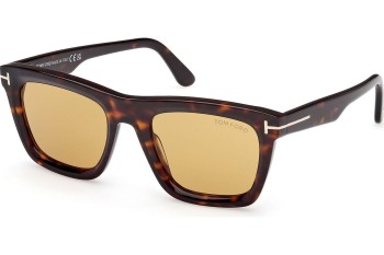 Okulary przeciwsłoneczne Tom Ford Lelio FT1207 52E Kwadratowe Havana