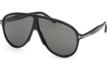 Okulary przeciwsłoneczne Tom Ford Vladimir FT1211 01N Pilotki (Aviator) Czarne