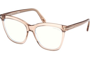 Okulary korekcyjne Tom Ford FT6042-B 045 Kocie oczy Brązowe