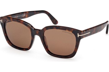 Okulary przeciwsłoneczne Tom Ford Haylay FT1216 52H Polarized Kwadratowe Havana