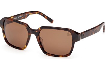 Okulary przeciwsłoneczne Timberland TB00043 54H Polarized Kwadratowe Havana