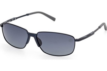 Okulary przeciwsłoneczne Timberland TB00041 91D Polarized Prostokątne Niebieskie