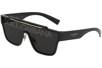 Okulary przeciwsłoneczne Dolce & Gabbana DG6125 501/M Pojedyncze | Shield Czarne