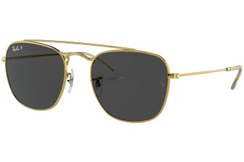 Okulary przeciwsłoneczne Ray-Ban RB3557 919648 Polarized Kwadratowe Złote