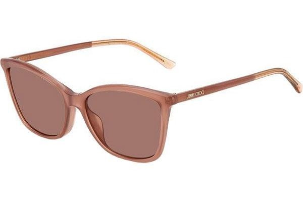 Okulary przeciwsłoneczne Jimmy Choo BA/G/S FWM/4S Kocie oczy Różowe