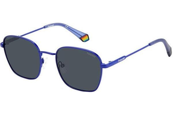 Okulary przeciwsłoneczne Polaroid PLD6170/S GEG/C3 Polarized Kwadratowe Niebieskie