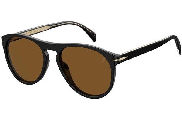 Okulary przeciwsłoneczne David Beckham DB1008/S 807/70 Pilotki (Aviator) Czarne