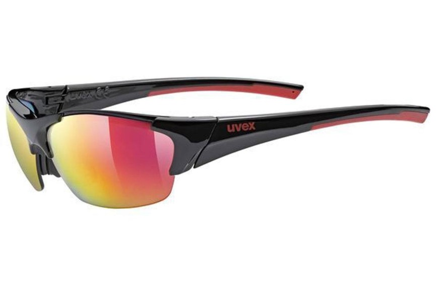 Okulary przeciwsłoneczne uvex blaze III set Black / Red S3,S1,S0 Prostokątne Czarne