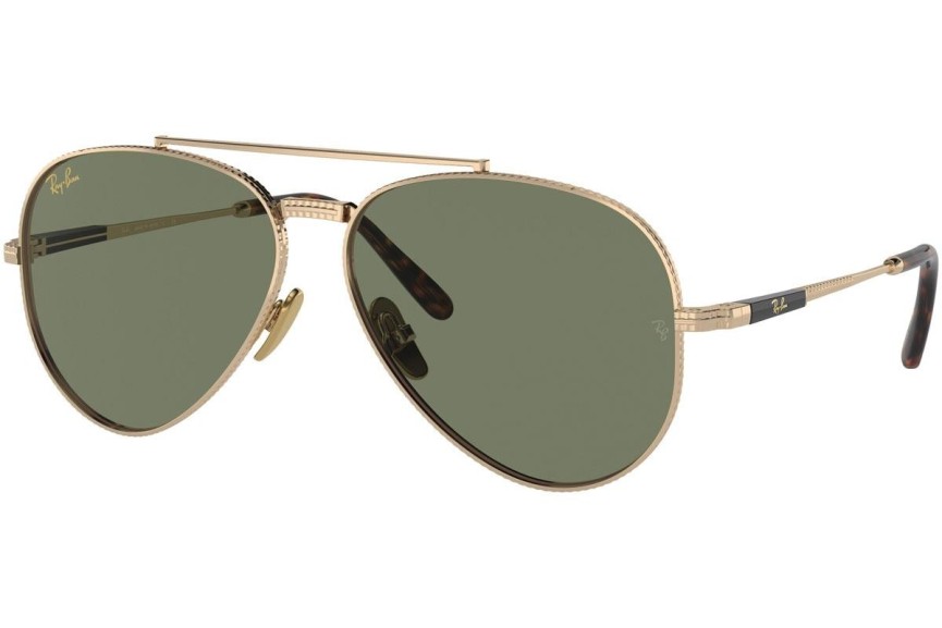 Okulary przeciwsłoneczne Ray-Ban Aviator Titanium Titanium Collection RB8225 313852 Pilotki (Aviator) Złote