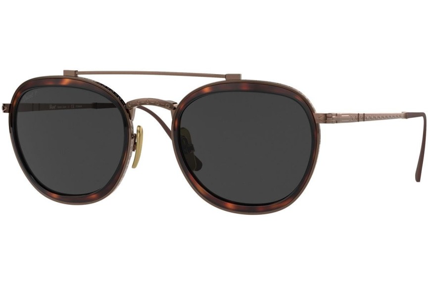 Okulary przeciwsłoneczne Persol PO5008ST 801648 Polarized Okrągłe Havana