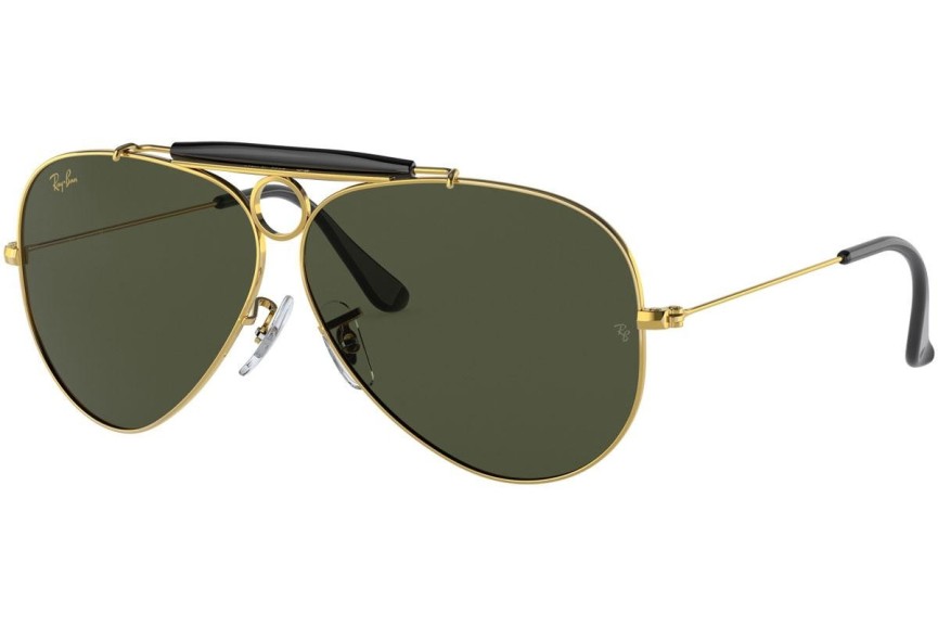 Okulary przeciwsłoneczne Ray-Ban Shooter RB3138 923931 Pilotki (Aviator) Złote