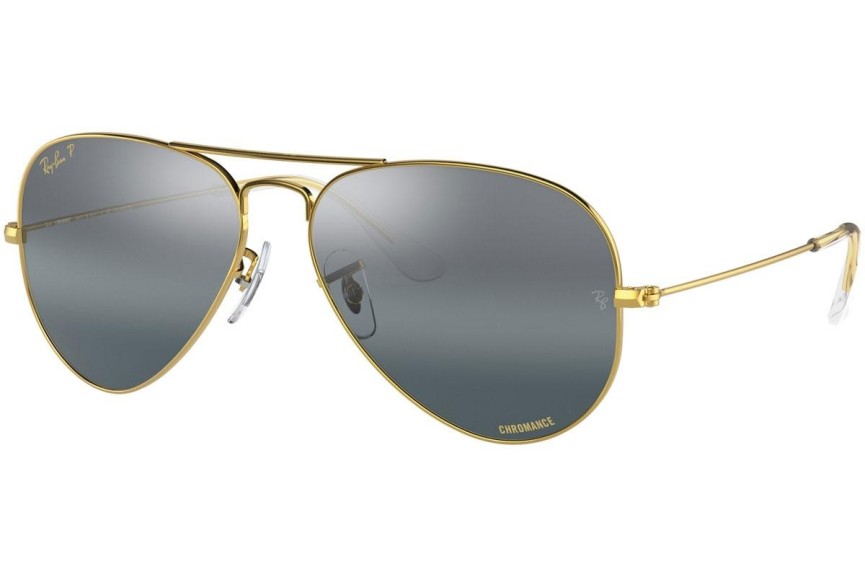 Okulary przeciwsłoneczne Ray-Ban Aviator Chromance Collection RB3025 9196G6 Polarized Pilotki (Aviator) Złote