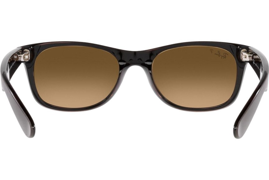 Okulary przeciwsłoneczne Ray-Ban New Wayfarer RB2132 6608M2 Polarized Kwadratowe Brązowe