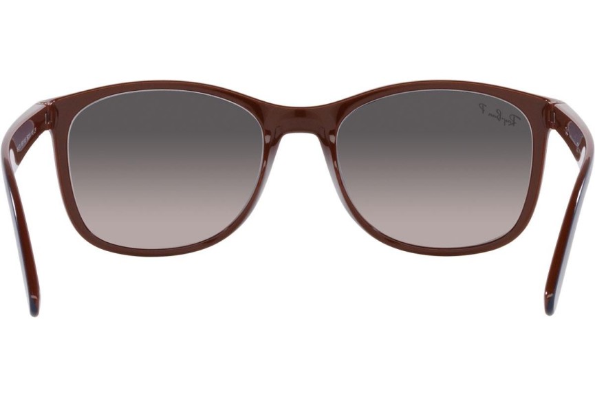 Okulary przeciwsłoneczne Ray-Ban RB4374 6601M3 Polarized Kwadratowe Niebieskie