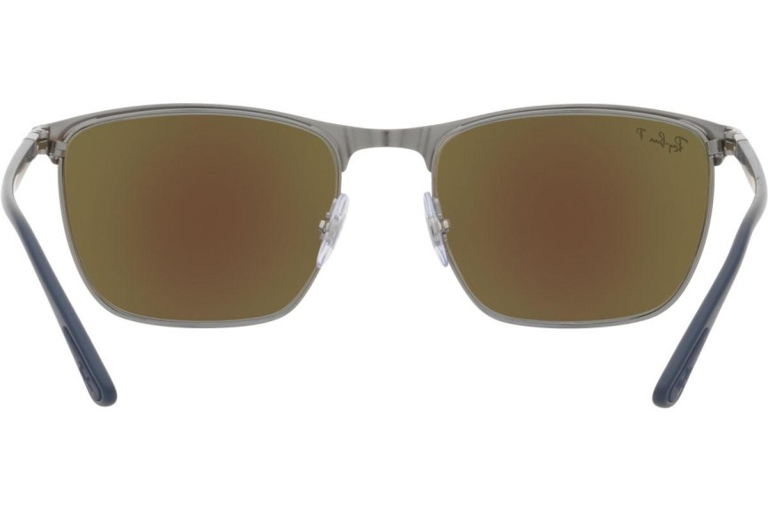 Okulary przeciwsłoneczne Ray-Ban Chromance Collection RB3686 92044L Polarized Kwadratowe Niebieskie