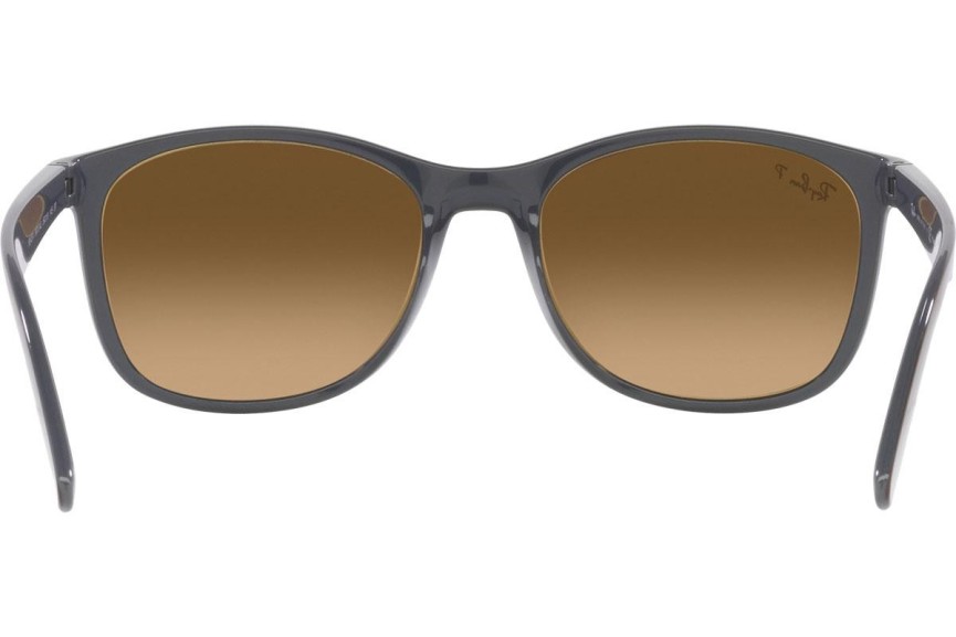 Okulary przeciwsłoneczne Ray-Ban RB4374 6600M2 Polarized Kwadratowe Brązowe