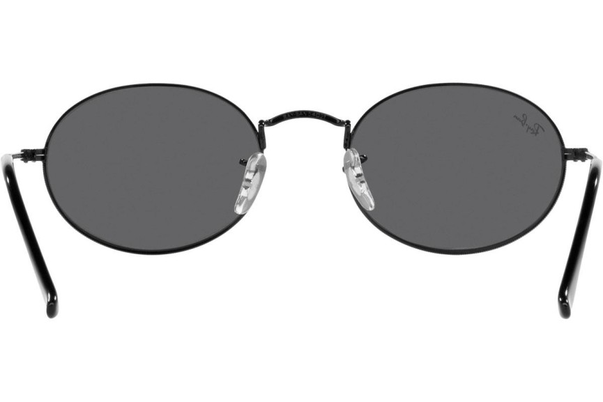 Okulary przeciwsłoneczne Ray-Ban Oval RB3547 002/B1 Tiny Czarne